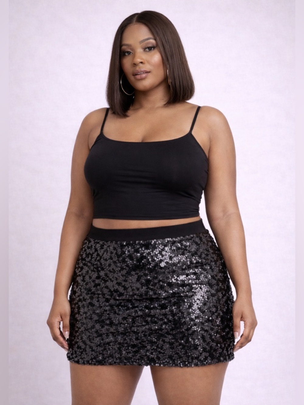 Torrid Black Sequin Mini Skirt